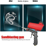 Air Portable Sandblasting Gun Hand Held Sand Blaster Shot Media Blasting UK