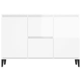 vidaXL Sideboard High Gloss White 104x35x70 cm Engineered Wood