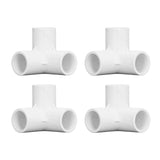 10PCS 3 Way Pipe Fittings PVC Plastic Right Angle Tee Corner Connector 20mm Inner Diameter White