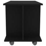 vidaXL TV Cabinet with Castors Black 80x40x45 cm Engineered Wood