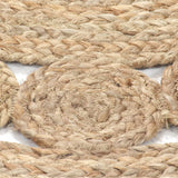 vidaXL Area Rug Braided Design Jute 90 cm Round