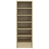 vidaXL Shoe Cabinet Sonoma Oak 31.5x35x90 cm Engineered Wood