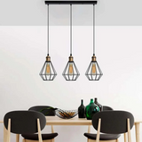 3 light Pendant Light fixture bulb guard cage~5147