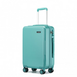 KSK2494 - Kono 20 Inch Cabin Size Minimalist Hard Shell ABS+PC Carry-On Suitcase with TSA Lock 360° Spinner Wheels - Blue
