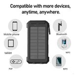 20000mAh Solar Power Bank Waterproof 2USB LED Solar Battery Charger For Cell Phone