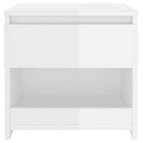 vidaXL Bedside Cabinets 2 pcs High Gloss White 40x30x39 cm Engineered Wood