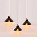3 Pack Industrial Rustic Pendant Light Vintage Metal Lampshade Ceiling Lamp  ~3567