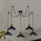 5 light E27 Pendant adjustable cable with swag light~5126