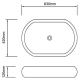 vidaXL Bathroom Basin with Mixer Tap Ceramic Oval White