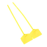 100Pcs 120mm Plastic Disposable Lock Ties Self locking Tie Suitcase Bag Label Tag (Yellow)