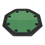 vidaXL 8-Player Folding Poker Table 2 Fold Octagonal Green