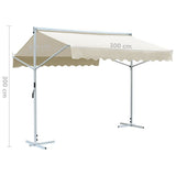 vidaXL Free Standing Awning 3x3 m Cream