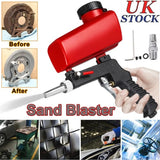 Air Portable Sandblasting Gun Hand Held Sand Blaster Shot Media Blasting UK