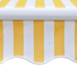 vidaXL Folding Awning Manual Operated 300 cm Yellow/White