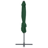 vidaXL Cantilever Garden Parasol with Steel Pole Green 250x250 cm