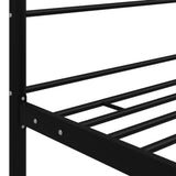 vidaXL Bed Frame with Canopy without Mattress Black 160x200 cm Metal