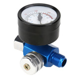 1/4” Spray Paint Gun Air Pressure Regulator Pressure Gauge Pneumatic Tool Accessory