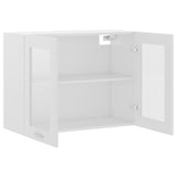 vidaXL Hanging Glass Cabinet White 80x31x60 cm Engineered Wood