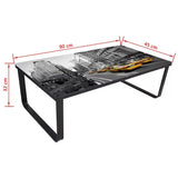 vidaXL Coffee Table with Glass Top Rectangular