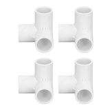 10PCS 3 Way Pipe Fittings PVC Plastic Right Angle Tee Corner Connector 20mm Inner Diameter White