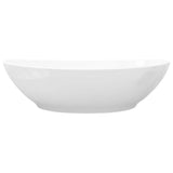 vidaXL Luxury Ceramic Basin Oval-shaped Sink White 40 x 33 cm