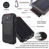 20000mAh Solar Power Bank Waterproof 2USB LED Solar Battery Charger For Cell Phone