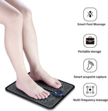 EMS Foot Massager Mat Electric Pad Blood Muscle Circulation Relief Pain LED USB