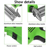 2000W Nail Gun Staple Electric Heavy Duty Stapler Nailer Carpentry