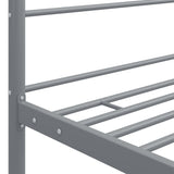 vidaXL Canopy Bed Frame without Mattress Grey Metal 160x200 cm