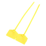 100Pcs 120mm Plastic Disposable Lock Ties Self locking Tie Suitcase Bag Label Tag (Yellow)