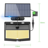 Solar Wall Light 468 LED PIR Motion Sensor Garden Security Solar Lights for Wall Shed Lamp Outdoor UK