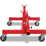 vidaXL Mobile Axle Stand Red