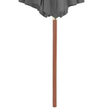 vidaXL Garden Parasol with Wooden Pole 300 cm Anthracite