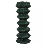 vidaXL Chain Link Fence Steel 1x15 m Green