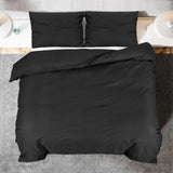 vidaXL Duvet Cover Set Black 220x240 cm Light-weight Microfiber