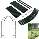 2.4M Garden Arch Trellis Arched Metal Tubular Frame Climbing Plant Archway