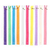 10Pcs Lace Zipper Mixed Style Bud Silk Shape No.3 Nylon Sewing Clothing Accessories 30cm