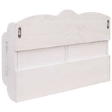 vidaXL Wall Mounted Coat Rack White 50x10x34 cm Wood