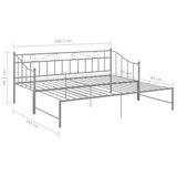 vidaXL Estrutura sofá-cama de puxar 90x200 cm metal cinzento