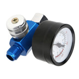 1/4” Spray Paint Gun Air Pressure Regulator Pressure Gauge Pneumatic Tool Accessory