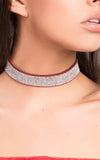 Suede Diamante Choker