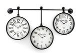 Metal Wall Clocks, Set of 3 Hanging