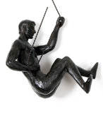 Abseiling Man Looking Down Ornament Black