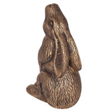 Bronze Terracotta Moon Gazing Hare Garden Ornament-2