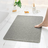 Soft PVC Nonslip Shower Mat Anti Mould Loofah Style Bath Mat - Grey