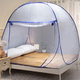 Yurt Mosquito Net Pop-Up Netting Tent Lace Cover with Double Doors 180 x 200cm - Coffee