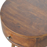 Nordic Chestnut Circular Bedside-4