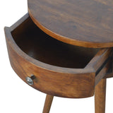 Nordic Chestnut Circular Bedside-5