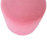 Pink Velvet Wooden Footstool-2