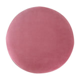 Pink Velvet Wooden Footstool-1